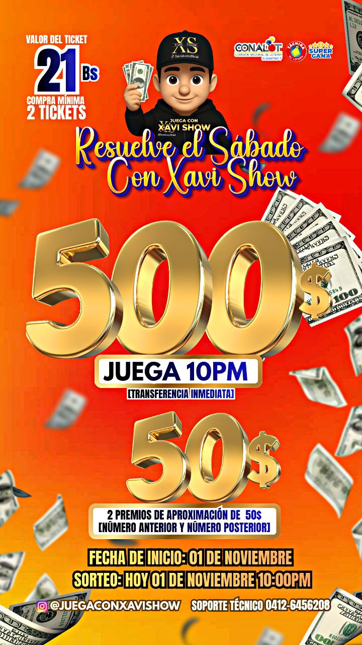 Resuelve el Sábado con Xavishow 🍀