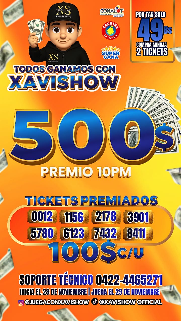 TODOS GANAMOS CON XAVISHOW 🍀