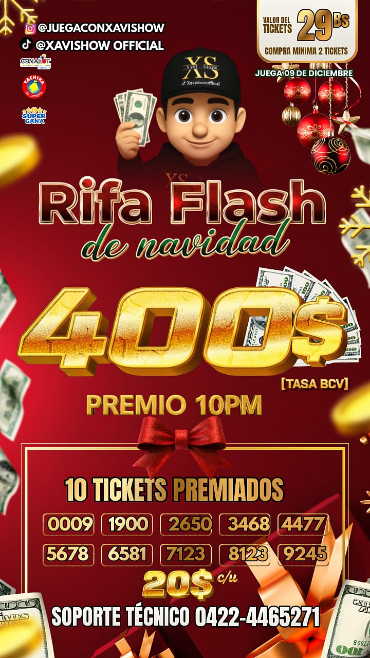 RIFA FLASH DE NAVIDAD