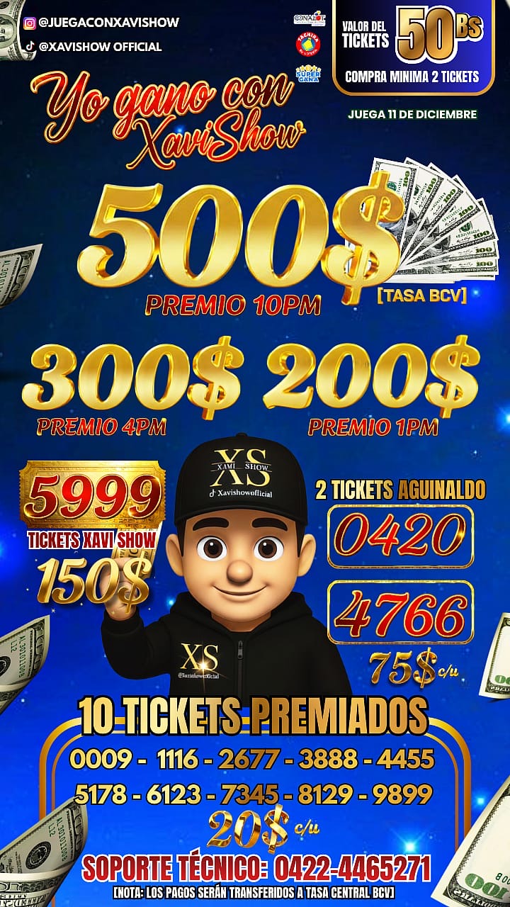 Yo Gano con Xavi Show 🍀50 bs 