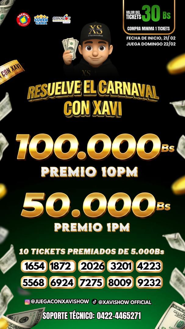 Resuelve el carnaval con Xavi 🍀